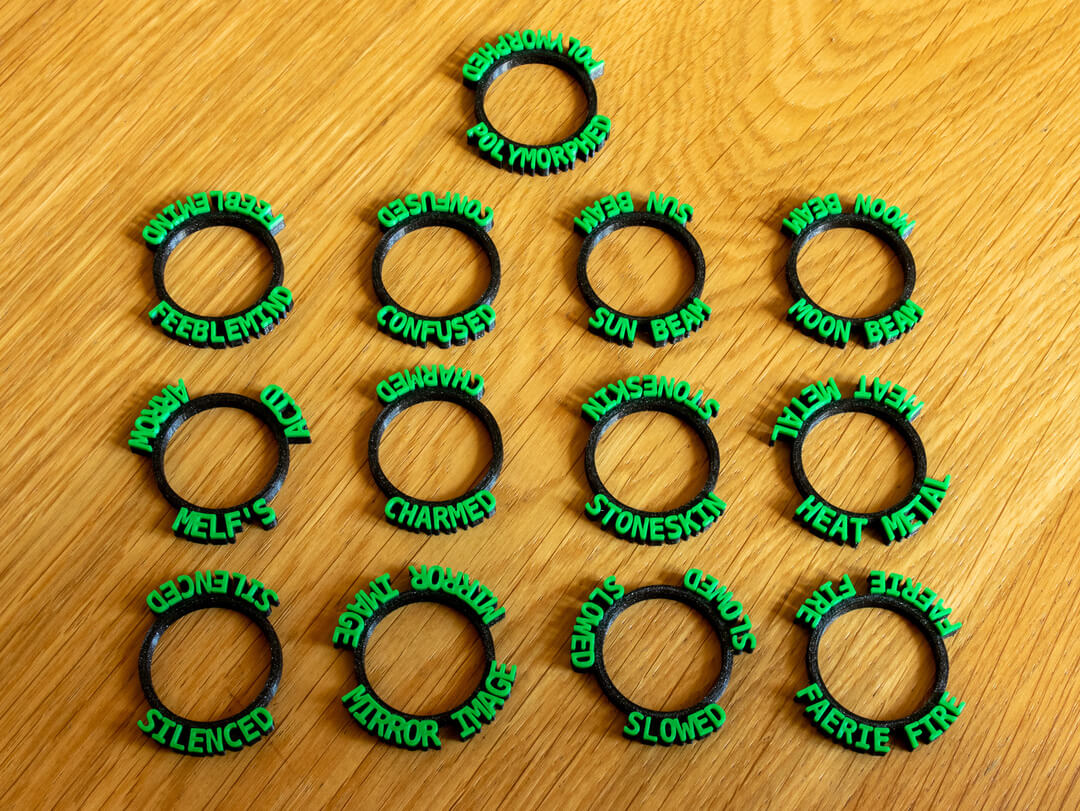 Condition Ringe • Dungeons and Dragons (DnD) • Condition Marker Rings
