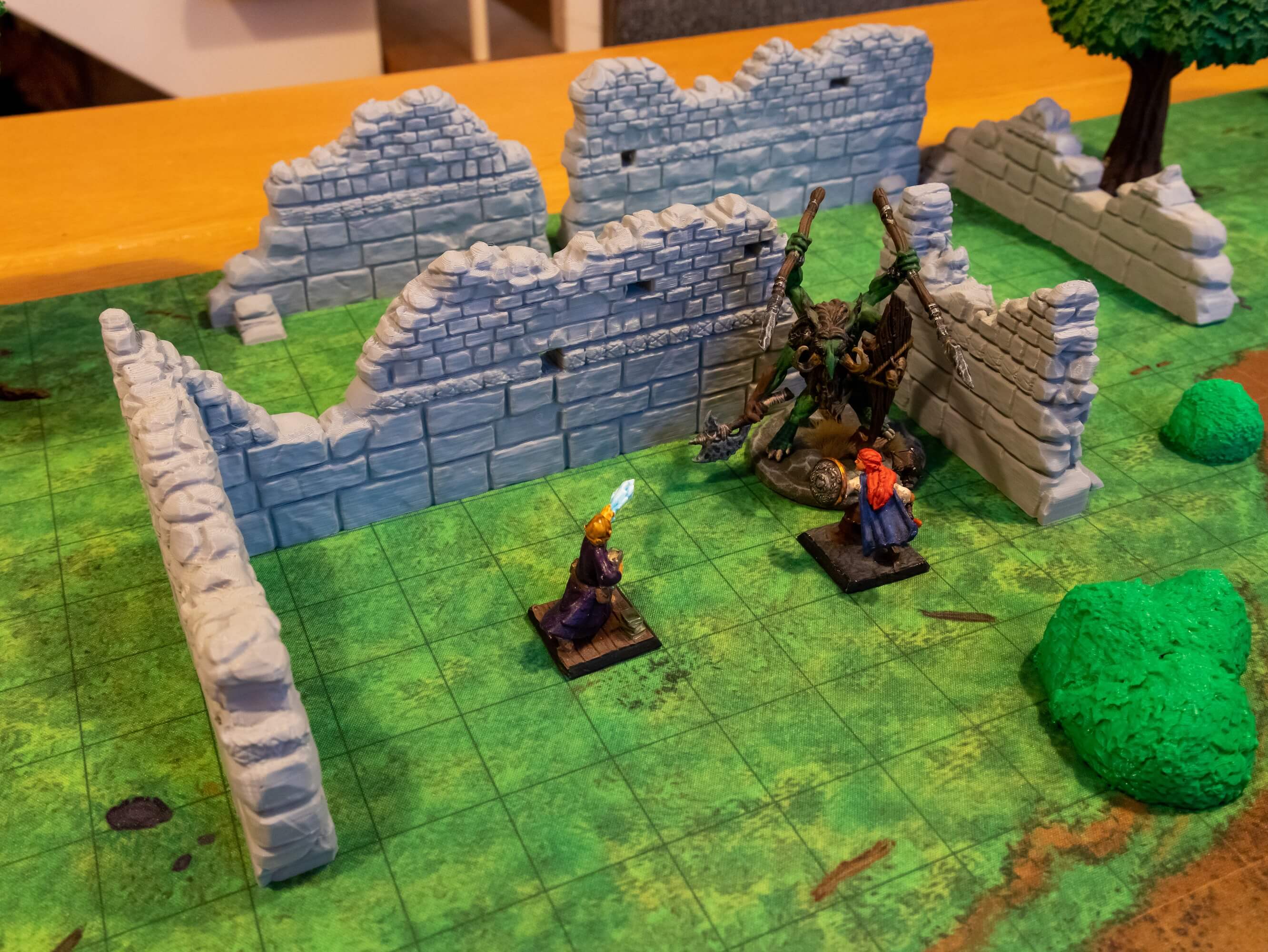Ruinen Scatter Terrain für DnD / TTRPGs • Tabletop Terrain Miniatures • Dungeons & Dragons Map • Zerstörte Gebäude