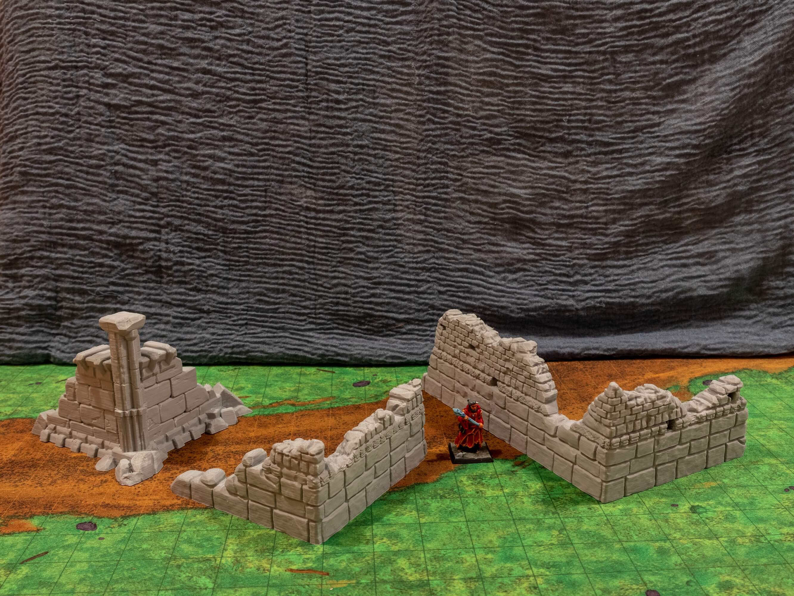 Ruinen Scatter Terrain für DnD / TTRPGs • Tabletop Terrain Miniatures • Dungeons & Dragons Map • Zerstörte Gebäude