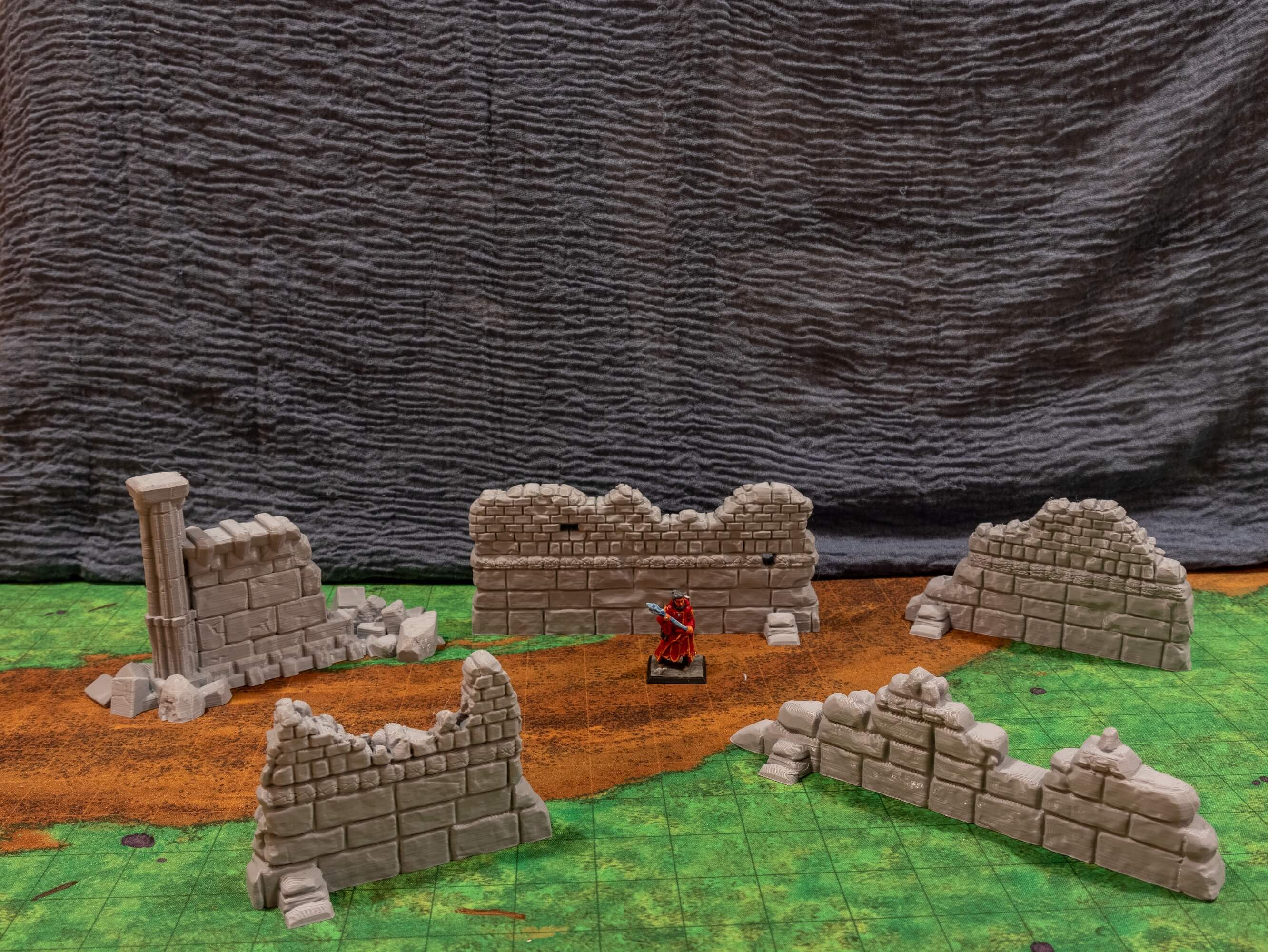 Ruinen Scatter Terrain für DnD / TTRPGs • Tabletop Terrain Miniatures • Dungeons & Dragons Map • Zerstörte Gebäude