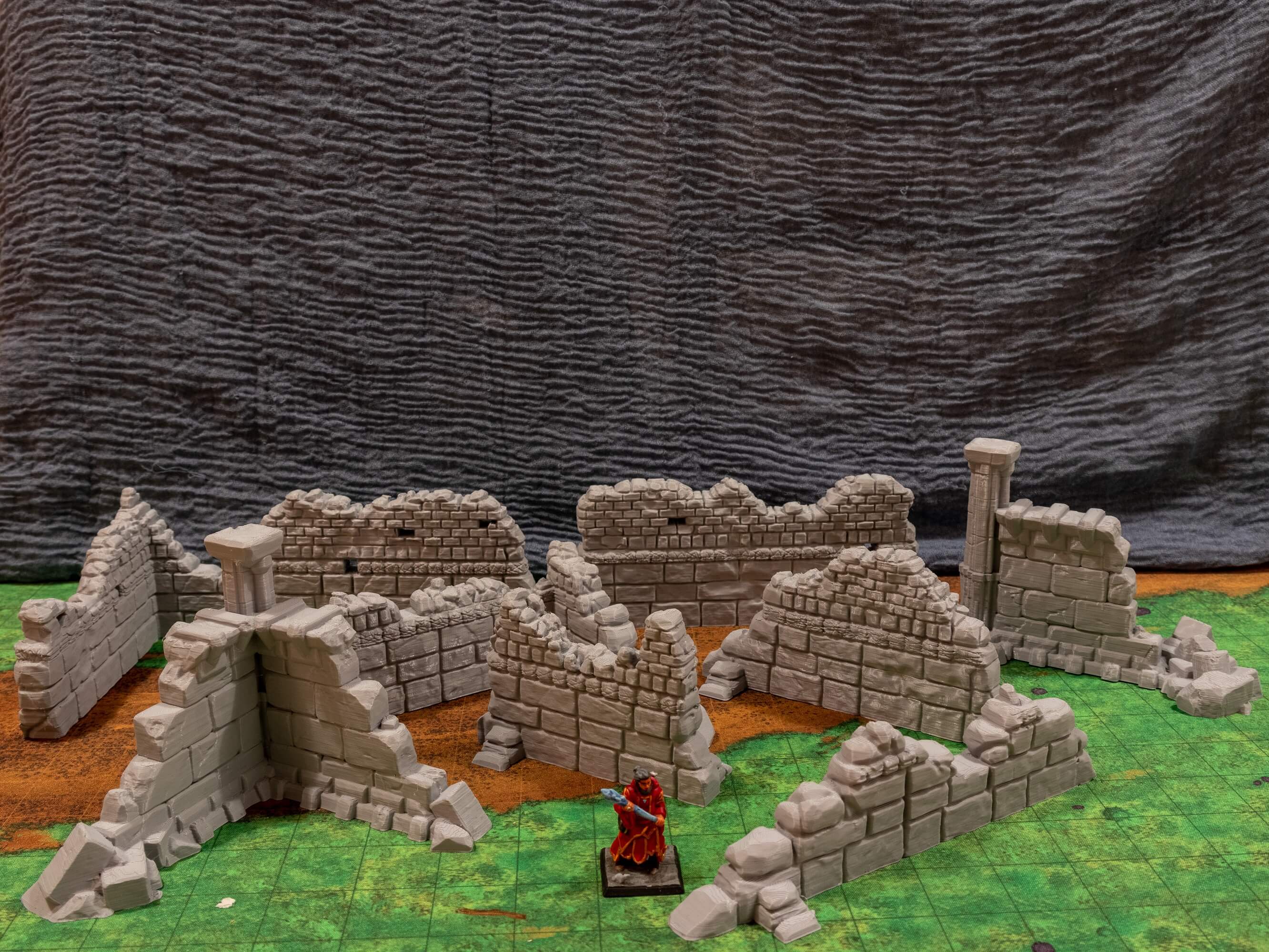 Ruinen Scatter Terrain für DnD / TTRPGs • Tabletop Terrain Miniatures • Dungeons & Dragons Map • Zerstörte Gebäude