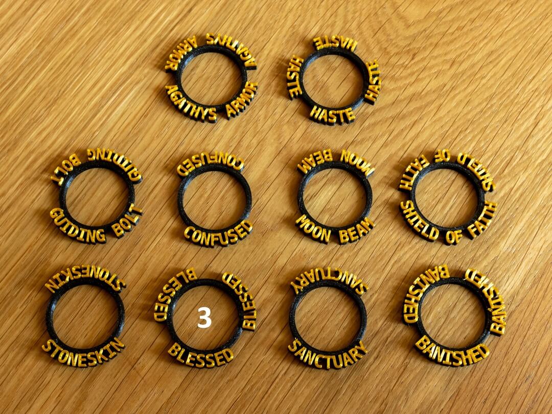 Condition Ringe • Dungeons and Dragons (DnD) • Condition Marker Rings
